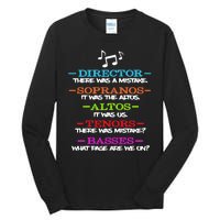 Funny Choir Director Soprano Alto Tenor Bass Show Choir Joke Tall Long Sleeve T-Shirt