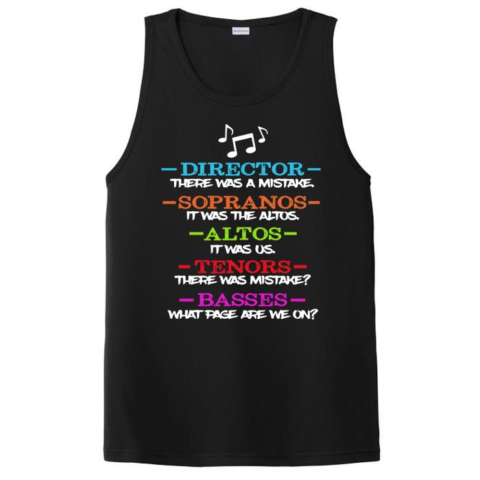 Funny Choir Director Soprano Alto Tenor Bass Show Choir Joke PosiCharge Competitor Tank