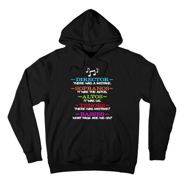 Funny Choir Director Soprano Alto Tenor Bass Show Choir Joke Tall Hoodie