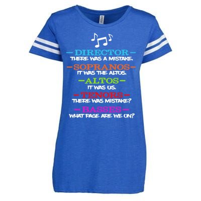 Funny Choir Director Soprano Alto Tenor Bass Show Choir Joke Enza Ladies Jersey Football T-Shirt