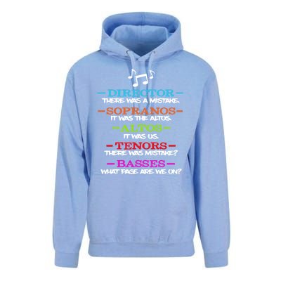 Funny Choir Director Soprano Alto Tenor Bass Show Choir Joke Unisex Surf Hoodie