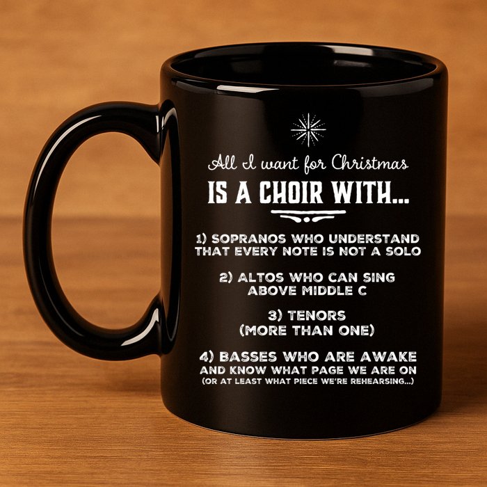 Funny Choir Director Design The Perfect Christmas Gift! 11oz C Handle Ceramic Mug