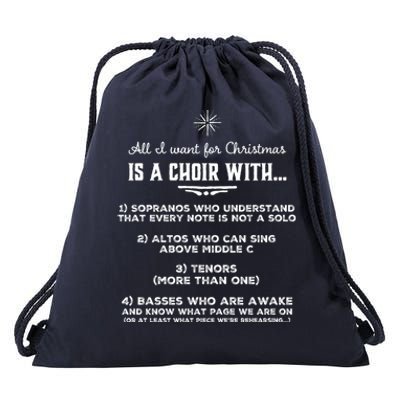 Funny Choir Director Design The Perfect Christmas Gift! Drawstring Bag