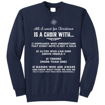 Funny Choir Director Design The Perfect Christmas Gift! Tall Sweatshirt