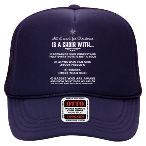 Funny Choir Director Design The Perfect Christmas Gift! High Crown Mesh Back Trucker Hat