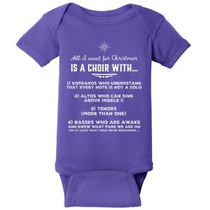 Funny Choir Director Design The Perfect Christmas Gift! Baby Bodysuit