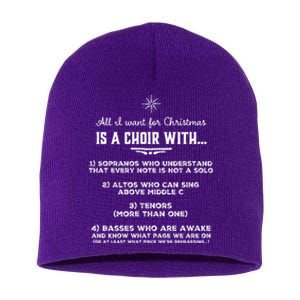 Funny Choir Director Design The Perfect Christmas Gift! Short Acrylic Beanie