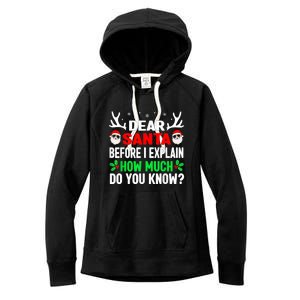 Funny Christmas Dear Santa I Can Explain Women's Fleece Hoodie