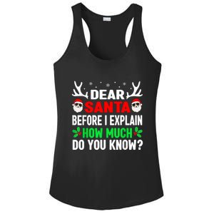 Funny Christmas Dear Santa I Can Explain Ladies PosiCharge Competitor Racerback Tank