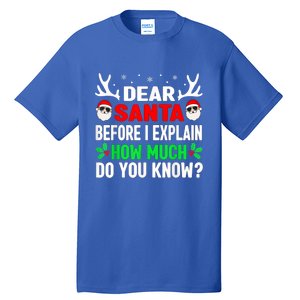 Funny Christmas Dear Santa I Can Explain Tall T-Shirt