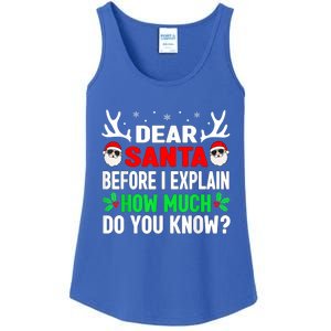 Funny Christmas Dear Santa I Can Explain Ladies Essential Tank