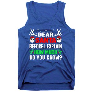 Funny Christmas Dear Santa I Can Explain Tank Top