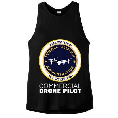 FAA Commercial Drone Pilot Ladies PosiCharge Tri-Blend Wicking Tank