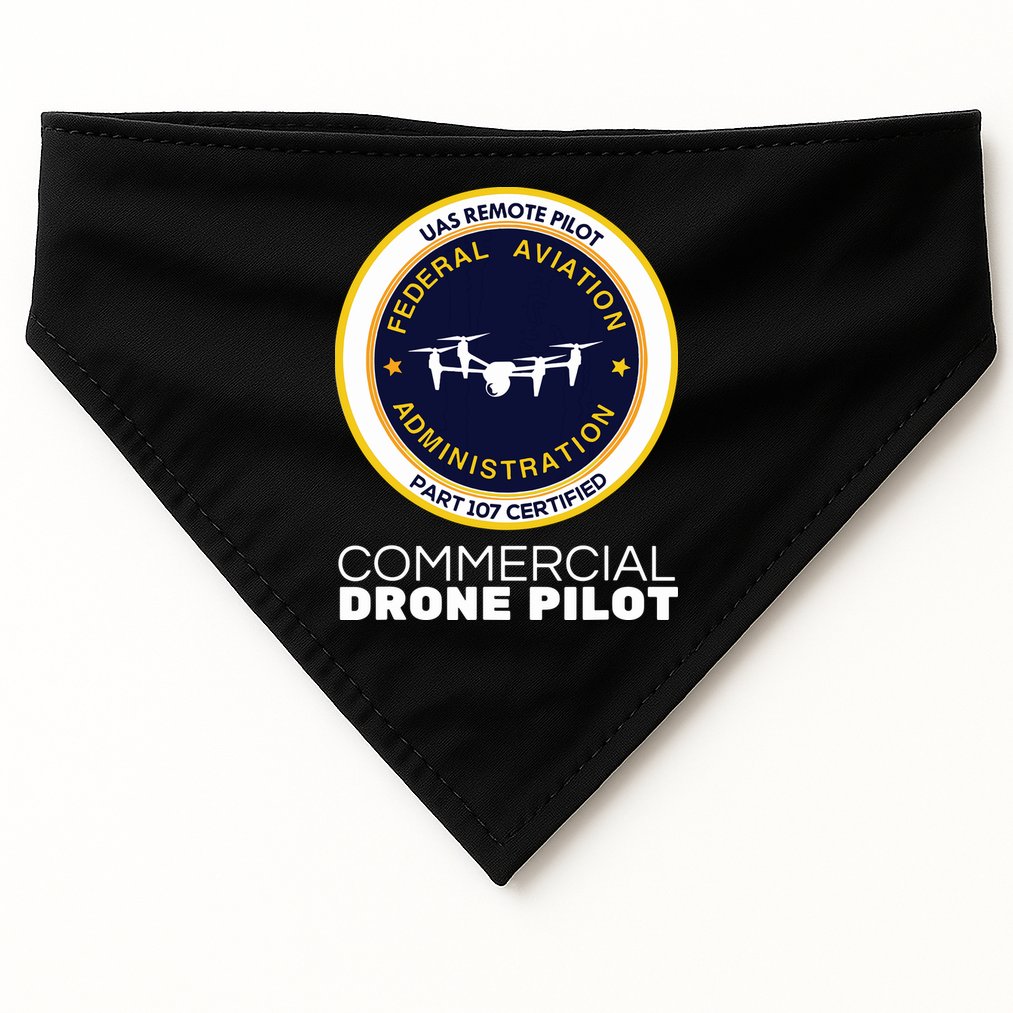 FAA Commercial Drone Pilot USA-Made Doggie Bandana