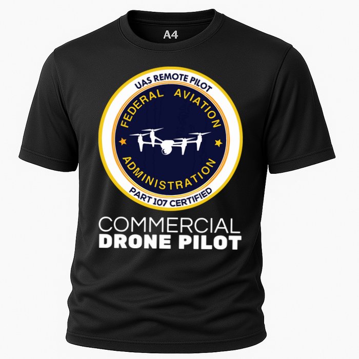 FAA Commercial Drone Pilot Cooling Performance Crew T-Shirt