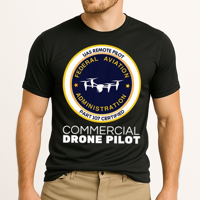 FAA Commercial Drone Pilot Cooling Performance Crew T-Shirt