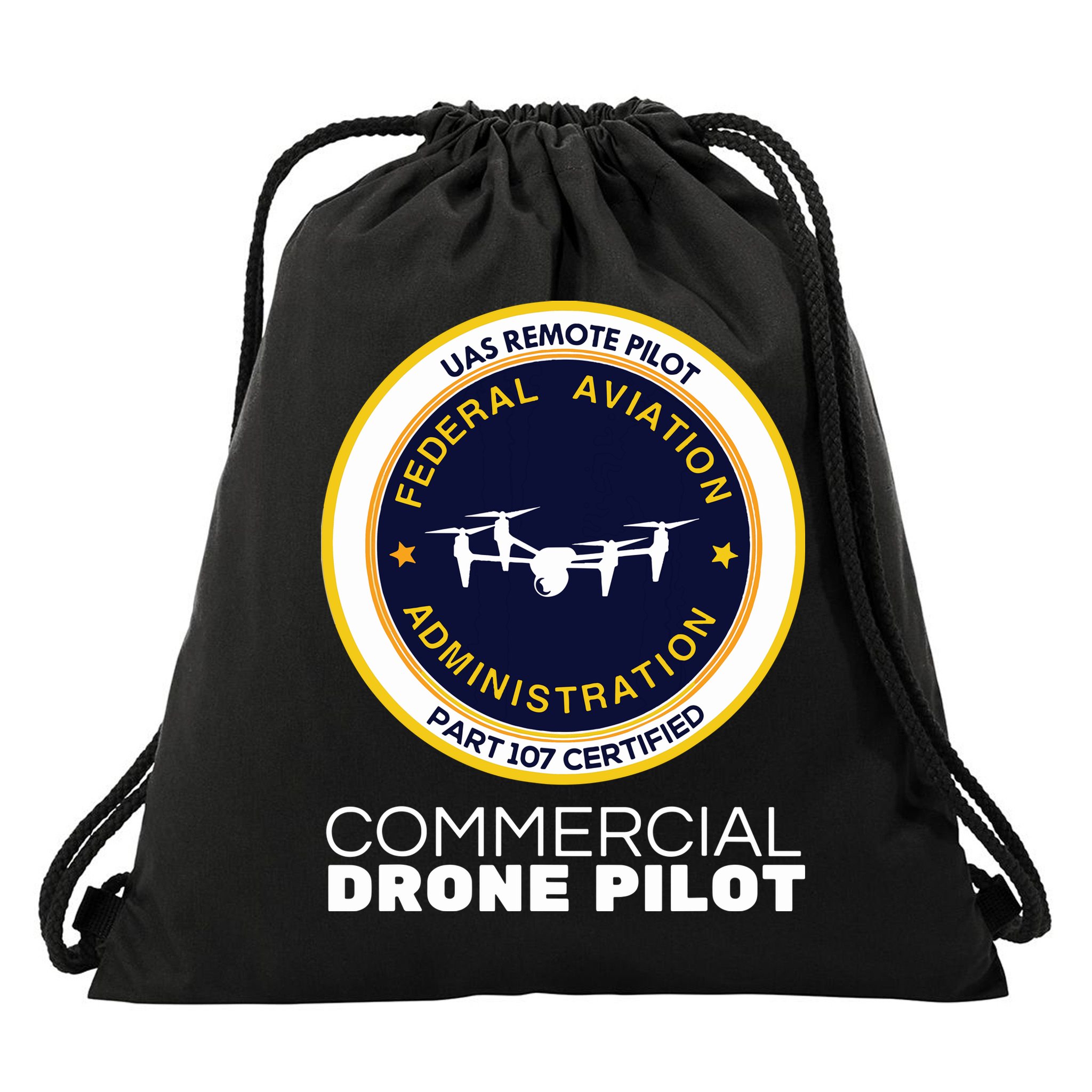 FAA Commercial Drone Pilot Drawstring Bag