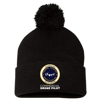 FAA Commercial Drone Pilot Pom Pom 12in Knit Beanie