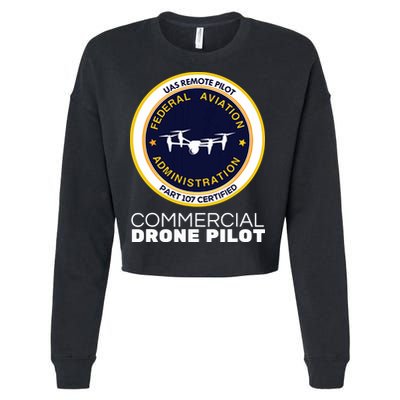 FAA Commercial Drone Pilot Cropped Pullover Crew