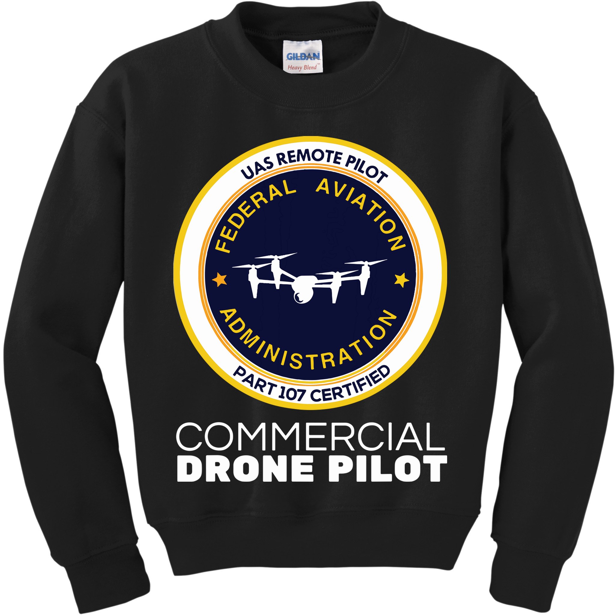 FAA Commercial Drone Pilot Kids Sweatshirt