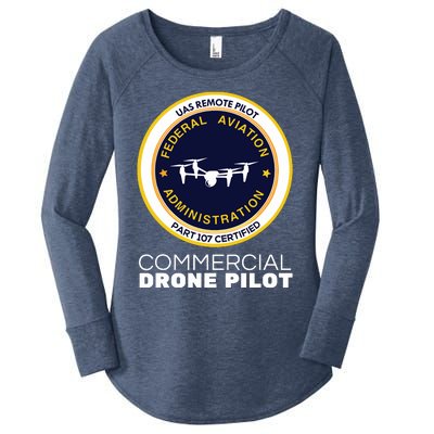 FAA Commercial Drone Pilot Women's Perfect Tri Tunic Long Sleeve Shirt