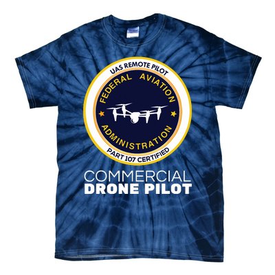 FAA Commercial Drone Pilot Tie-Dye T-Shirt