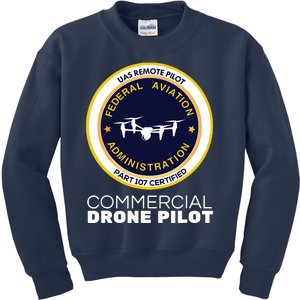 FAA Commercial Drone Pilot Kids Sweatshirt