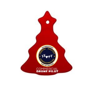 FAA Commercial Drone Pilot Ceramic Tree Ornament