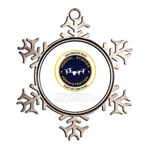 FAA Commercial Drone Pilot Metallic Star Ornament