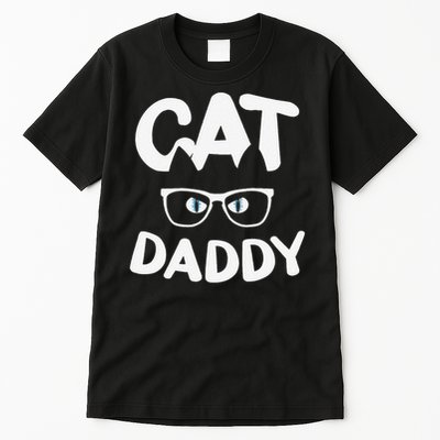 Funny Cat Dad Funny Sunglasses Cat Lover Fathers Day Tall T-Shirt