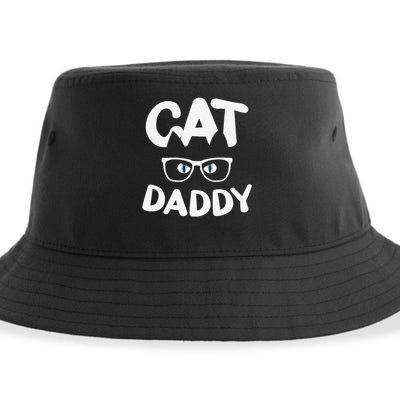 Funny Cat Dad Funny Sunglasses Cat Lover Fathers Day Sustainable Bucket Hat