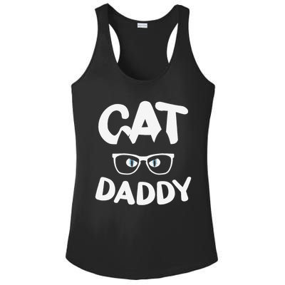 Funny Cat Dad Funny Sunglasses Cat Lover Fathers Day Ladies PosiCharge Competitor Racerback Tank
