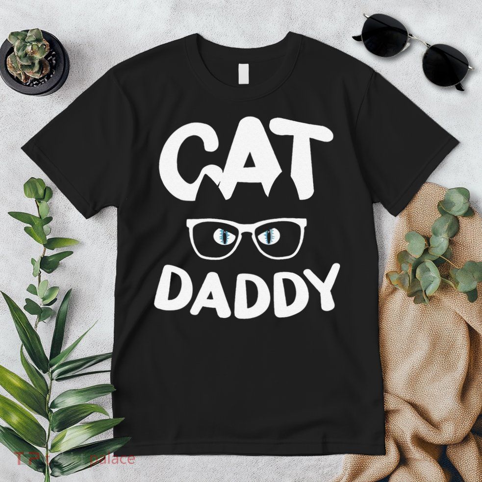 Funny Cat Dad Funny Sunglasses Cat Lover Fathers Day Premium T-Shirt