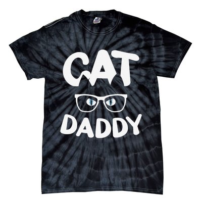 Funny Cat Dad Funny Sunglasses Cat Lover Fathers Day Tie-Dye T-Shirt