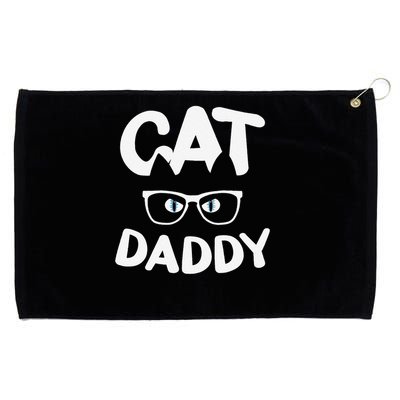 Funny Cat Dad Funny Sunglasses Cat Lover Fathers Day Grommeted Golf Towel