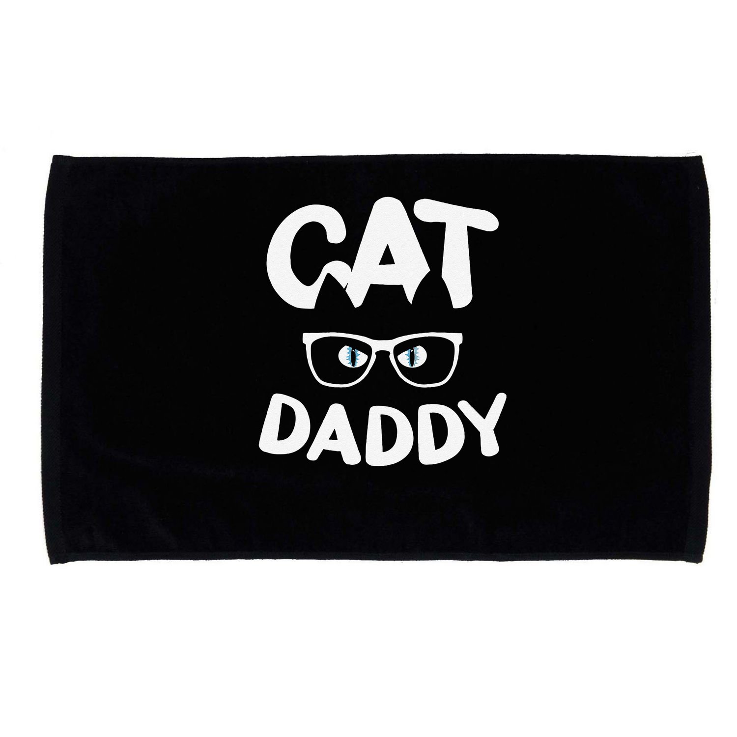 Funny Cat Dad Funny Sunglasses Cat Lover Fathers Day Microfiber Hand Towel