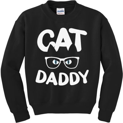Funny Cat Dad Funny Sunglasses Cat Lover Fathers Day Kids Sweatshirt