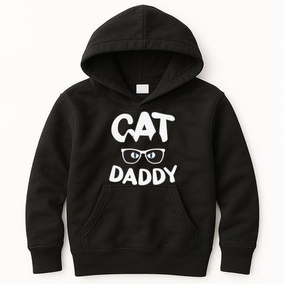 Funny Cat Dad Funny Sunglasses Cat Lover Fathers Day Kids Hoodie