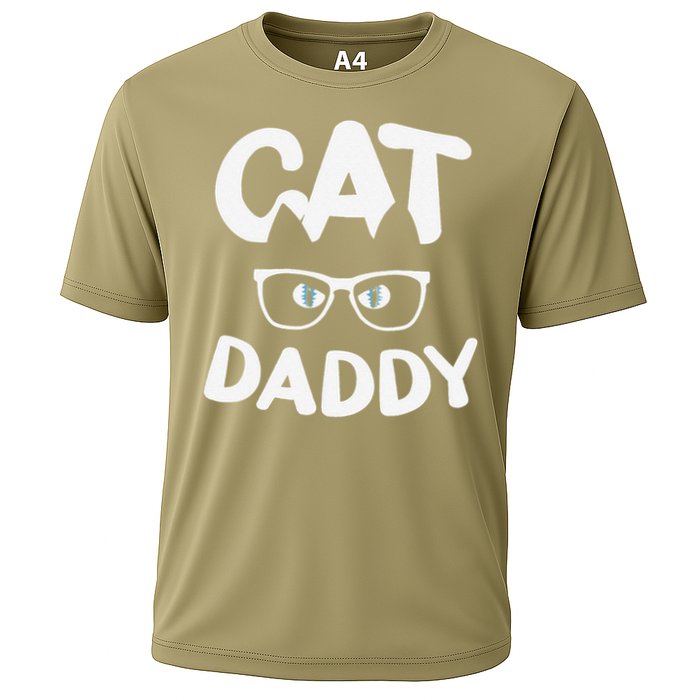 Funny Cat Dad Funny Sunglasses Cat Lover Fathers Day Cooling Performance Crew T-Shirt