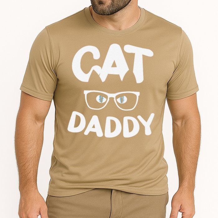 Funny Cat Dad Funny Sunglasses Cat Lover Fathers Day Cooling Performance Crew T-Shirt