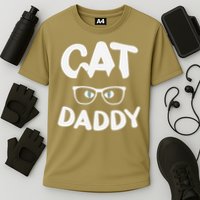 Funny Cat Dad Funny Sunglasses Cat Lover Fathers Day Cooling Performance Crew T-Shirt