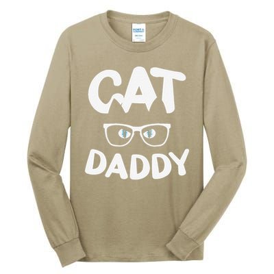 Funny Cat Dad Funny Sunglasses Cat Lover Fathers Day Tall Long Sleeve T-Shirt