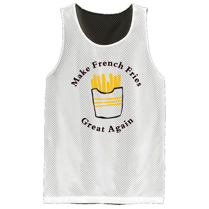 Funny Conservative Donald Trump Make French Fries Great Again Mesh Reversible Basketball Jersey Tank