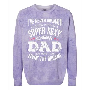 Funny Cheerleading Dad Father Cheer Dad Colorblast Crewneck Sweatshirt