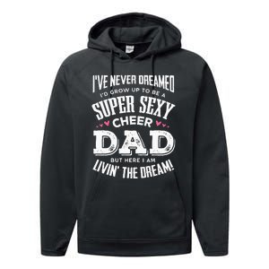 Funny Cheerleading Dad Father Cheer Dad Performance Fleece Hoodie