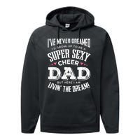 Funny Cheerleading Dad Father Cheer Dad Performance Fleece Hoodie