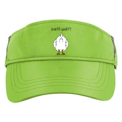 Funny Corny Dad Joke Design Guess What Chicken Butt Gift Adult Drive Performance Visor