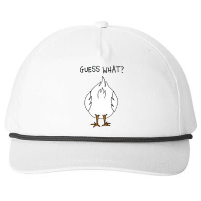 Funny Corny Dad Joke Design Guess What Chicken Butt Gift Snapback Five-Panel Rope Hat