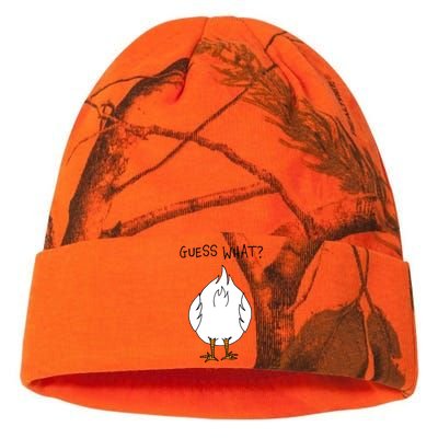 Funny Corny Dad Joke Design Guess What Chicken Butt Gift Kati Licensed 12" Camo Beanie