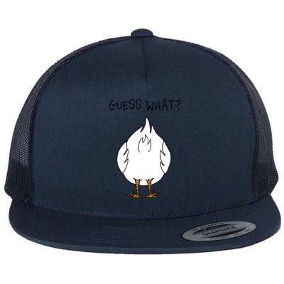 Funny Corny Dad Joke Design Guess What Chicken Butt Gift Flat Bill Trucker Hat